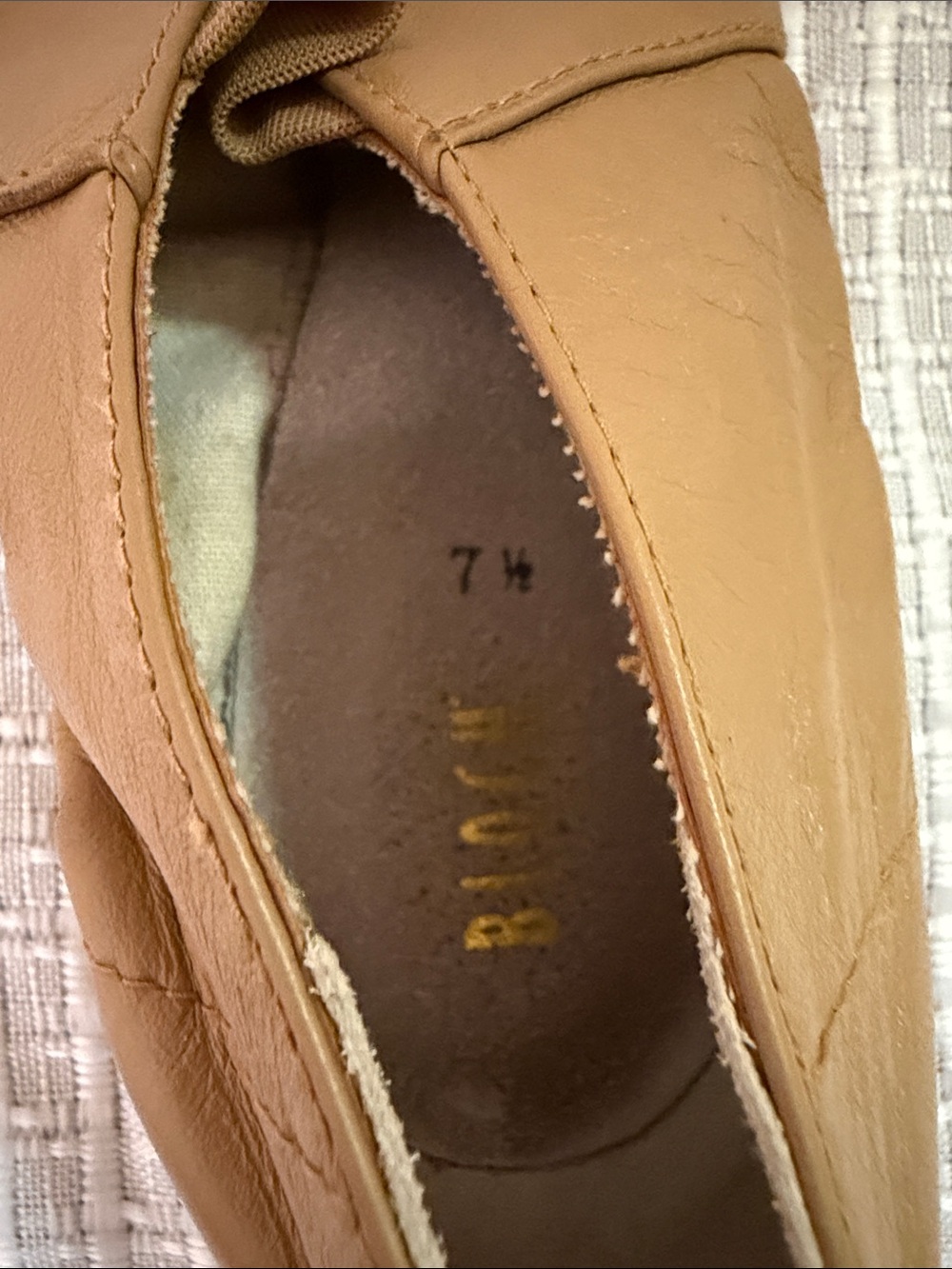 Bloch Tan Leather Split-Sole jazz Dance Shoes - Picture 3 of 5
